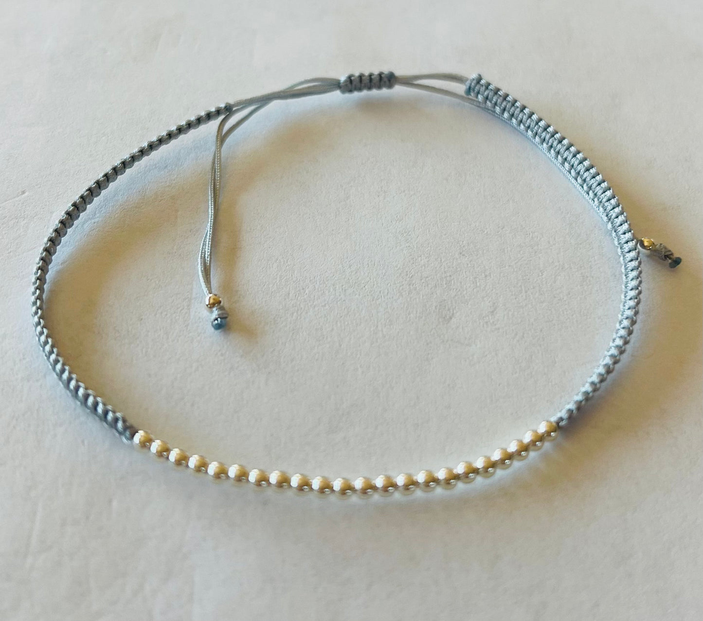 2mm Sterling Silver Bead Bracelet Adjustable