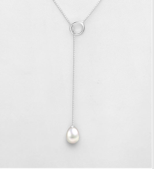 Fresh Water Pearl Drop Necklace Media 1 of 1