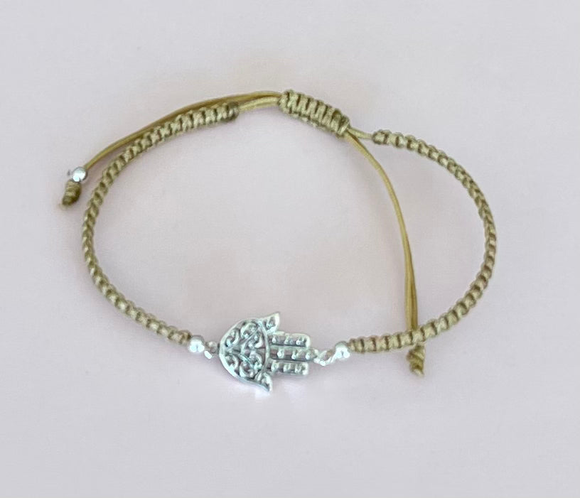 Hamsa Adjustable Bracelet  Camel Media 6 of 8