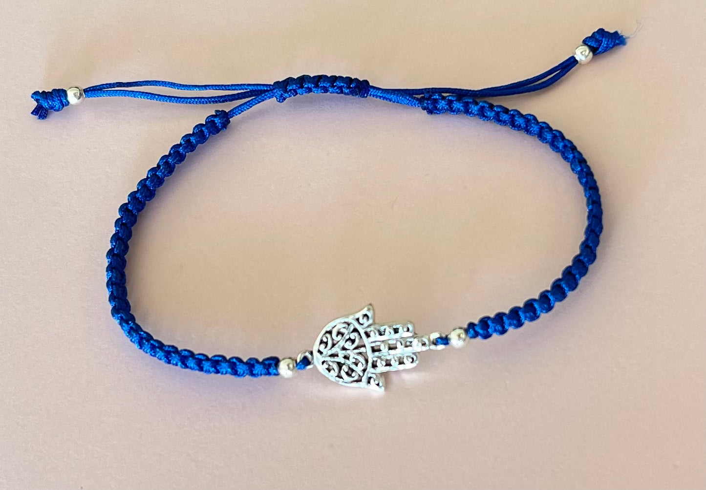 Hamsa Adjustable Bracelet Blue Media 7 of 8