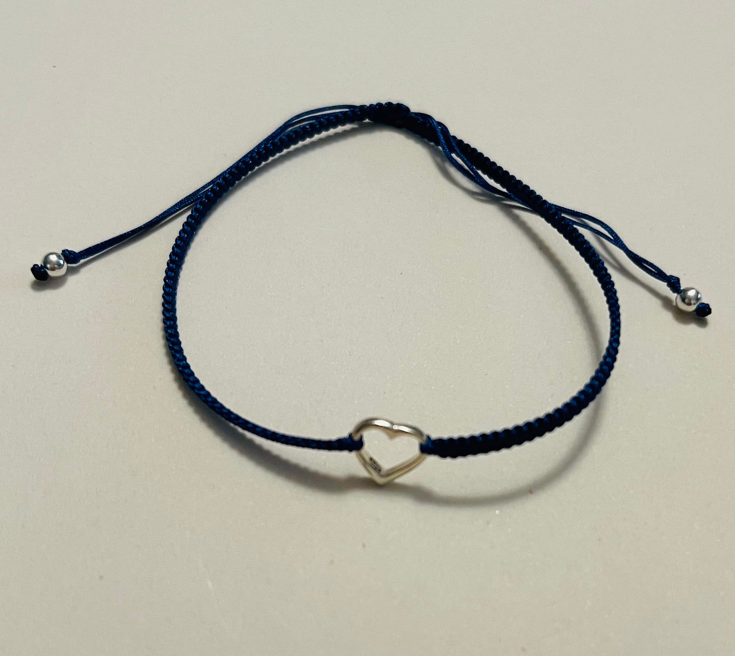 Braided Open Heart Bracelet Midnight Blue Media 5 of 13