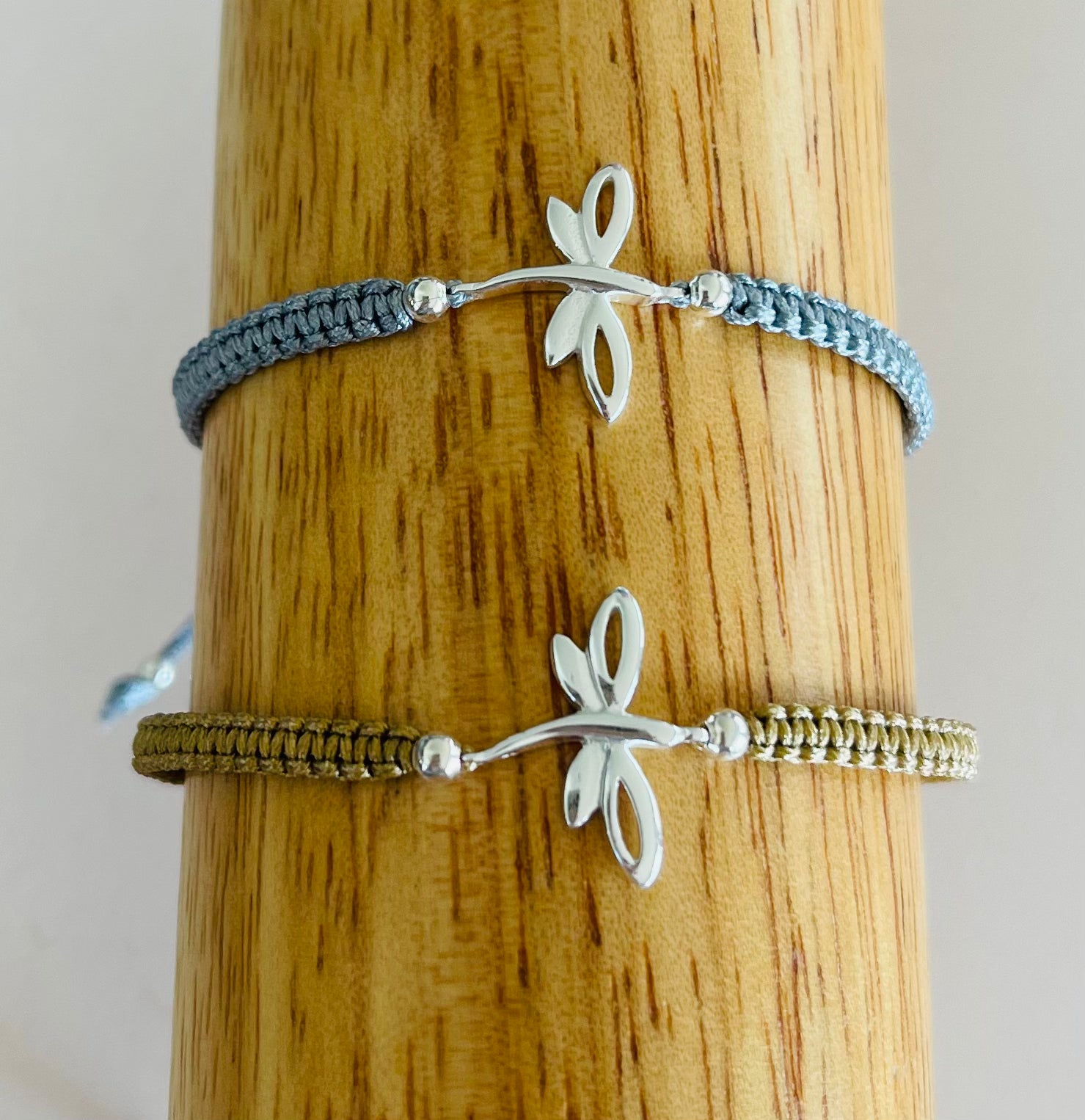 Sterling Silver Dragonfly Braided Bracelet Media 1 of 3