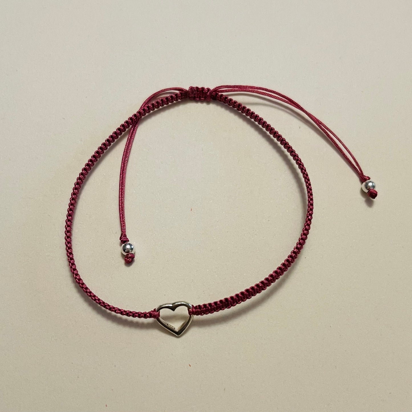 Braided Open Heart Bracelet Dusty Rose Media 10 of 13