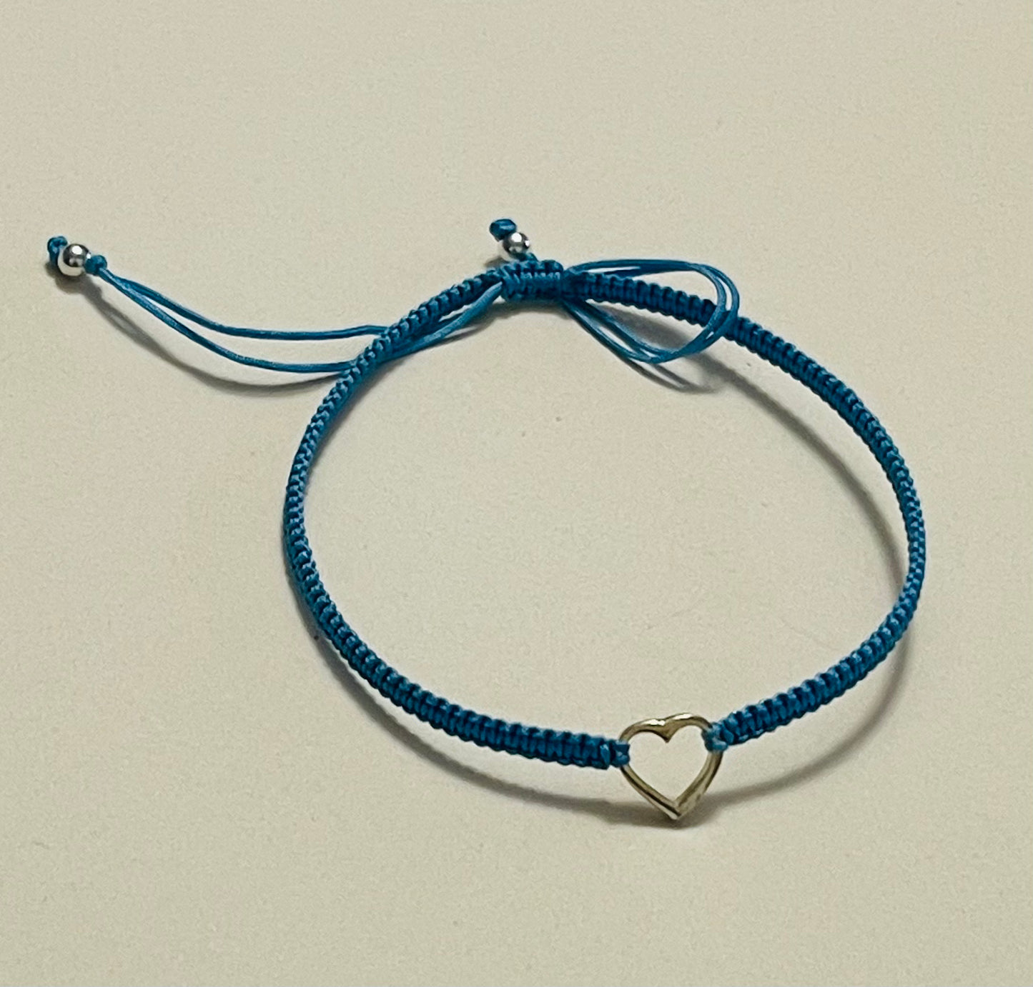 Braided Open Heart Bracelet Sky Blue Media 3 of 13