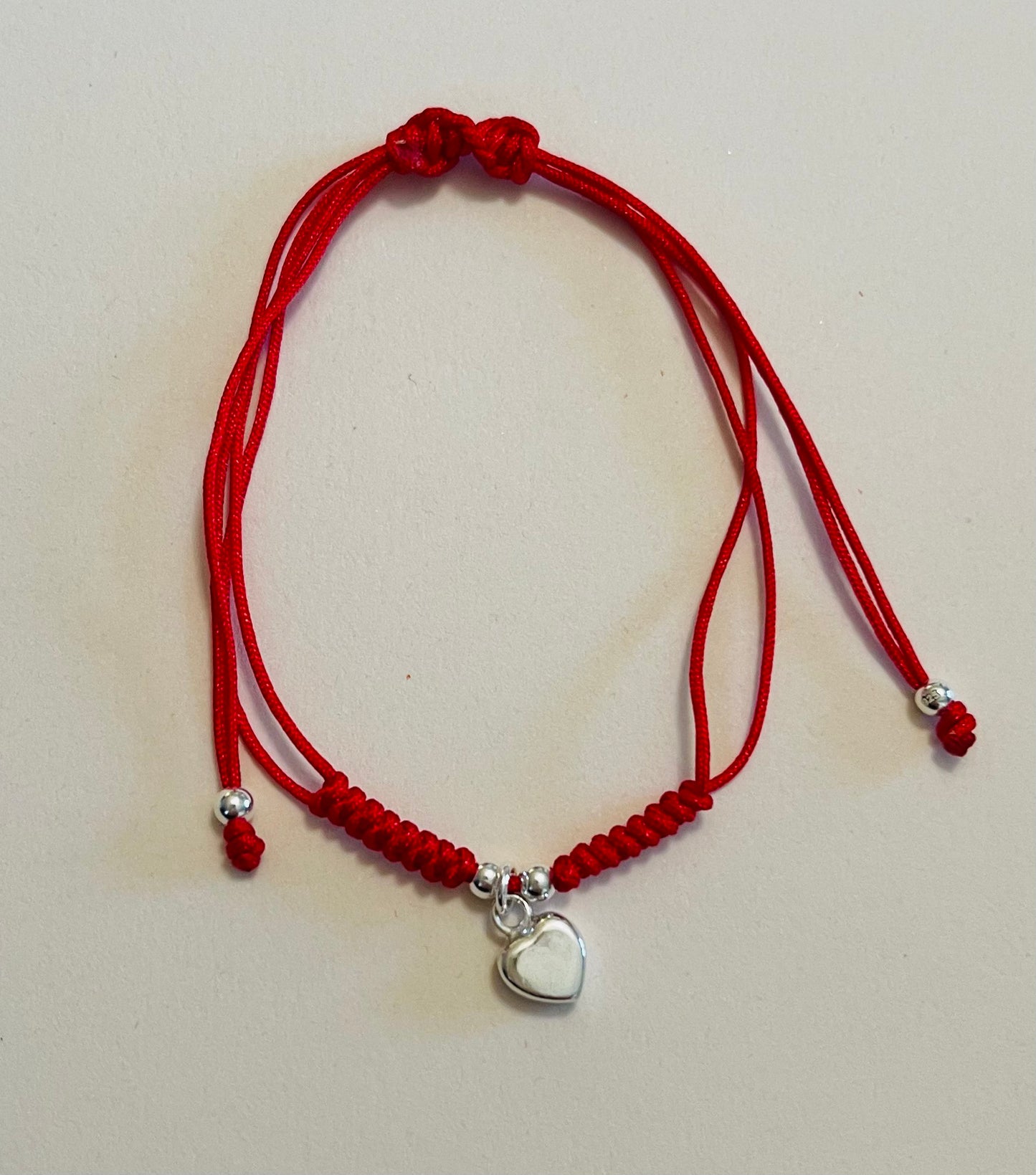 Hanging Heart Charm Adjustable Bracelet Red Media 2 of 7