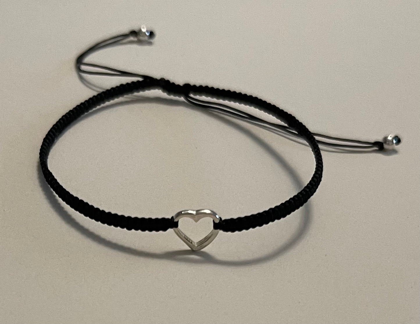 Braided Open Heart Bracelet Black Media 12 of 13