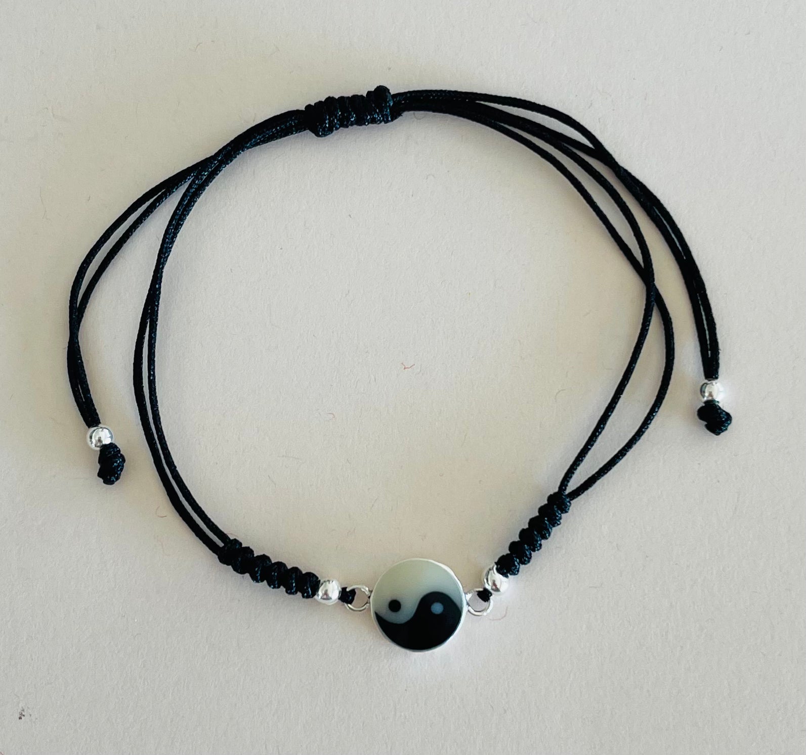 Yin Yang Adjustable Threaded Bracelet Media 1 of 1