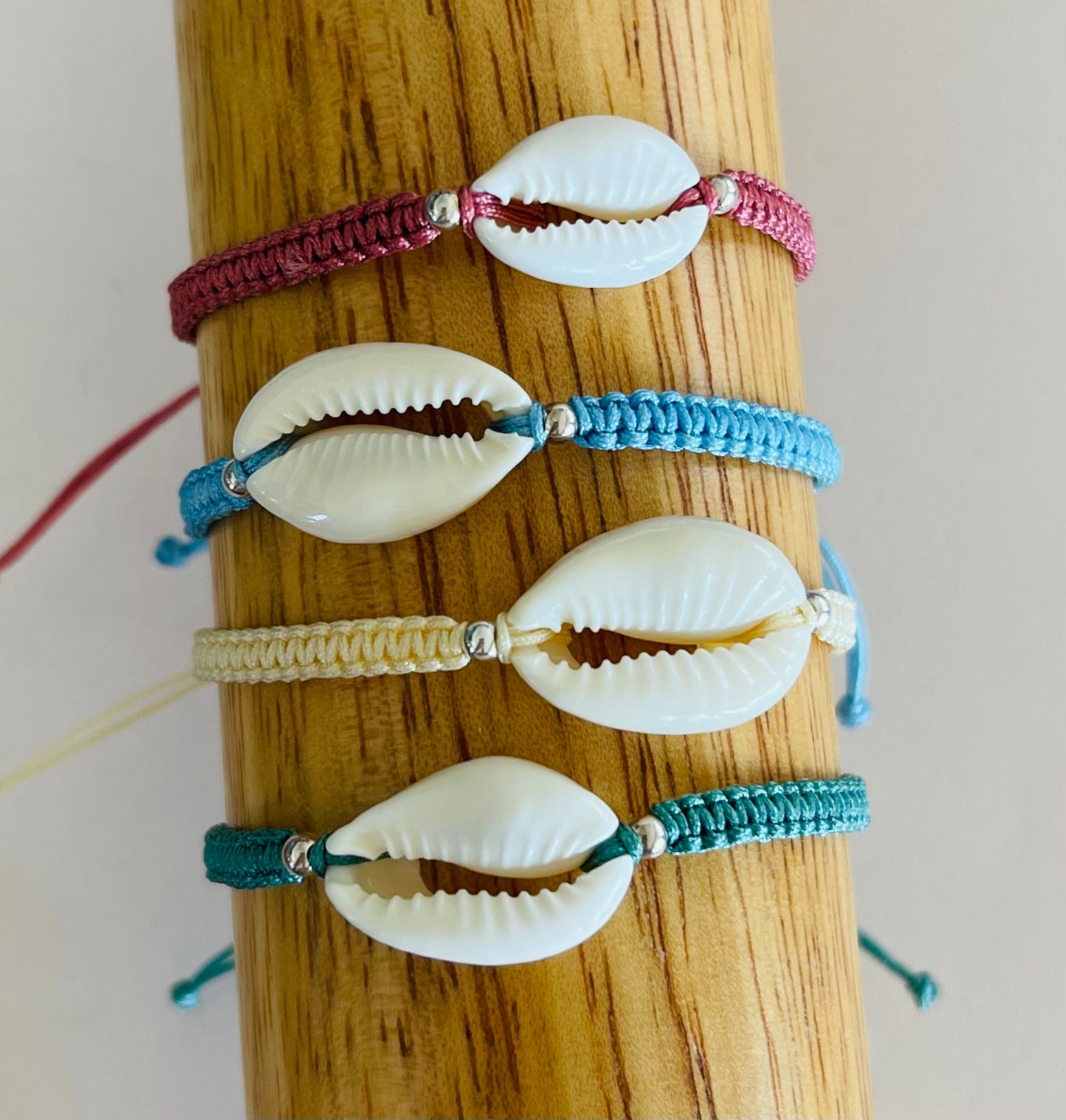 Cowrie Shell Adjustable Braided Bracelet Media 1 of 5