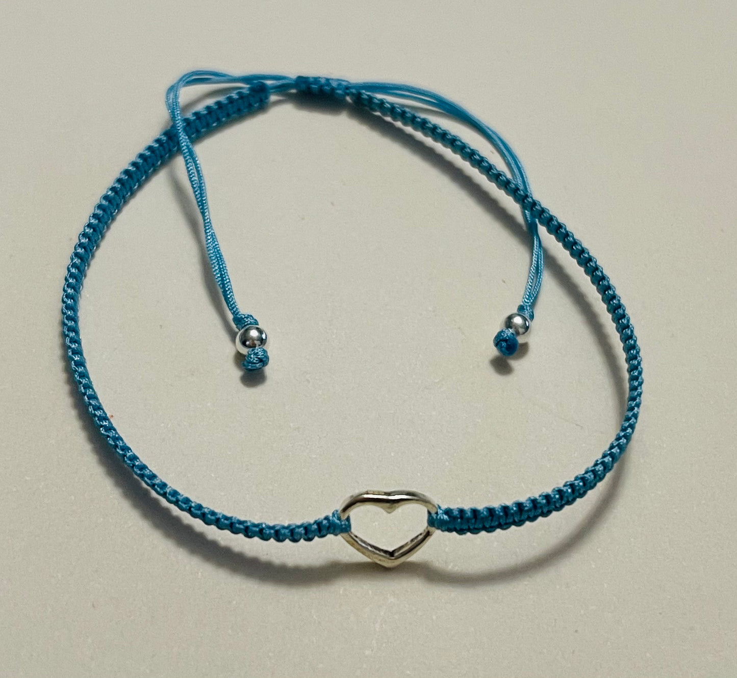 Braided Open Heart Bracelet Blue Media 2 of 13