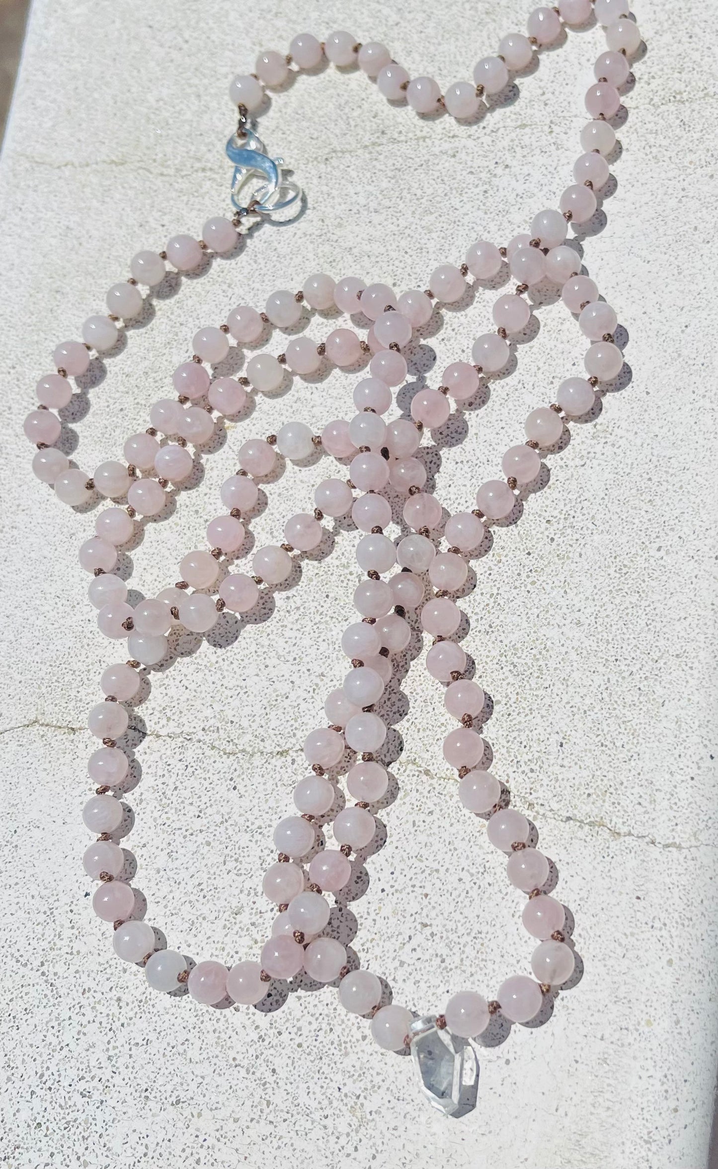 ersatile Rose Quartz Necklace with Herkimer Diamond QuartzFull Media 3 of 7