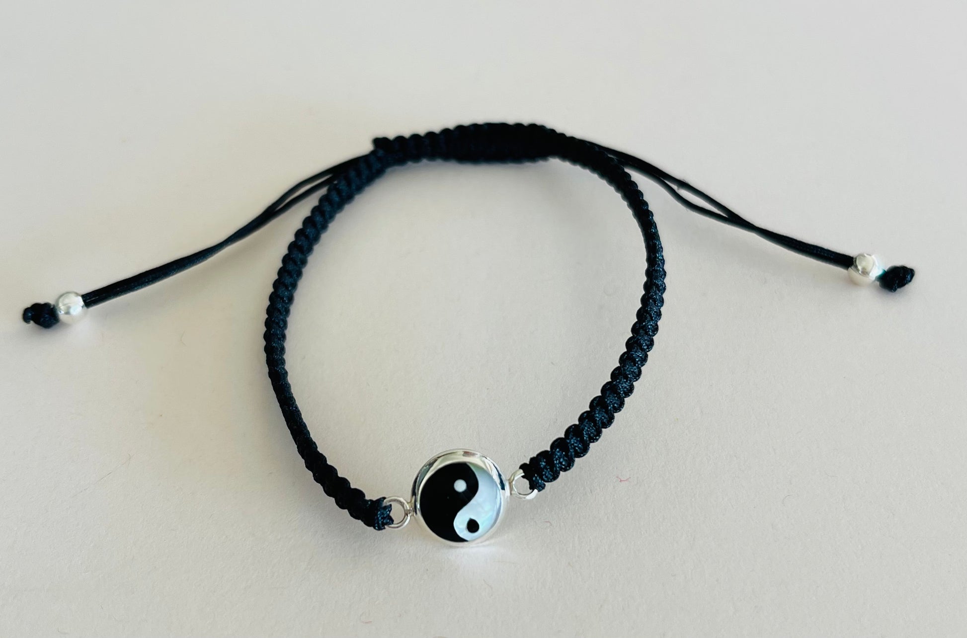 Yin Yang Adjustable Braided Bracelet Media 2 of 2