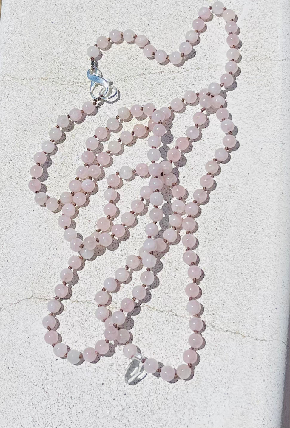 ersatile Rose Quartz Necklace with Herkimer Diamond Quartz Full Media 5 of 7