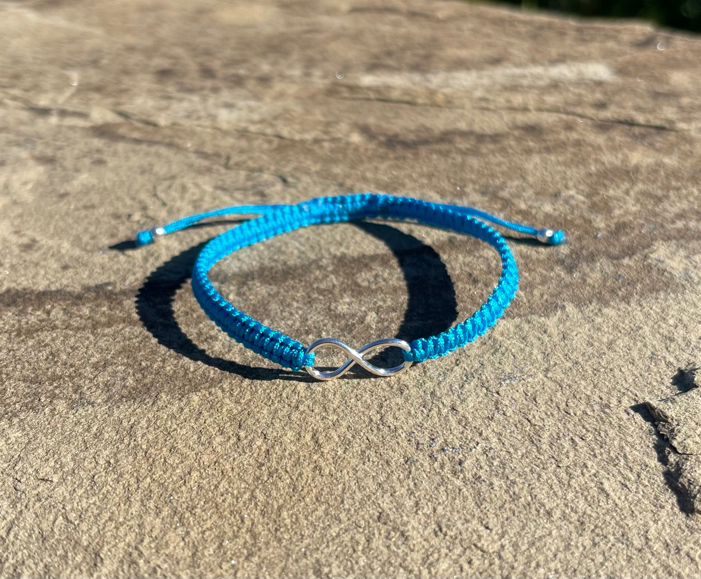 Infinity Adjustable Braided Bracelet Sky Blue Media 4 of 6