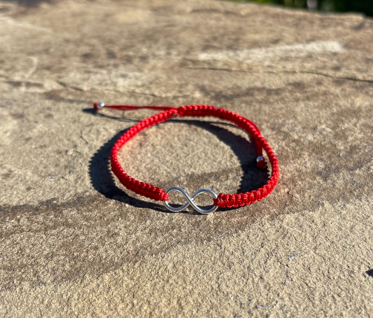 Infinity Adjustable Braided Bracelet Red Media 5 of 6